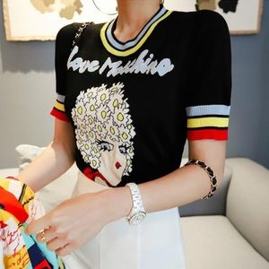 Women's short-sleeved Love Moschino Sweater sz Med